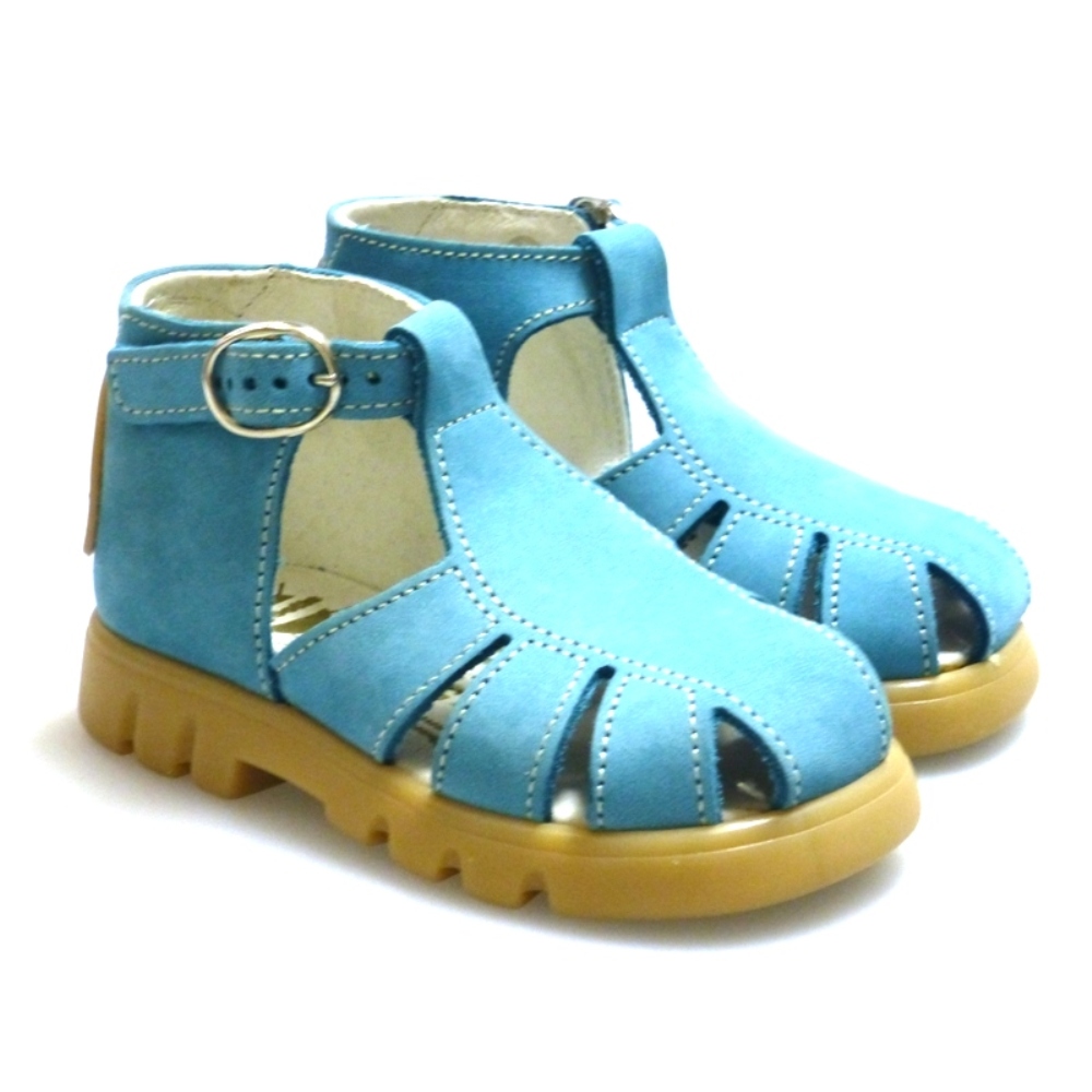 Bota sandalia niño con hebilla Babybotte 15 6521 Turquesa Outlet