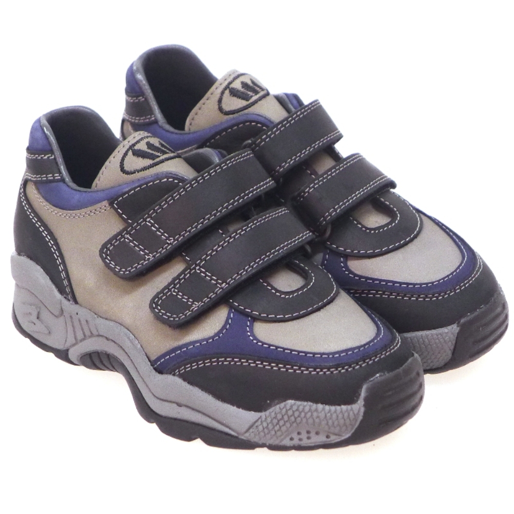 Deportiva Velcro Especial Plantillas Mendivil 31361 Neg/gris/az
