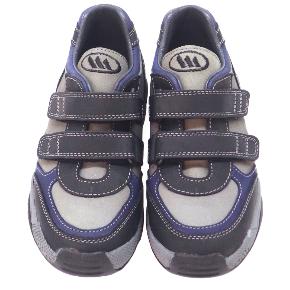 Deportiva Velcro Especial Plantillas Mendivil 31361 Neg/gris/az foto 2