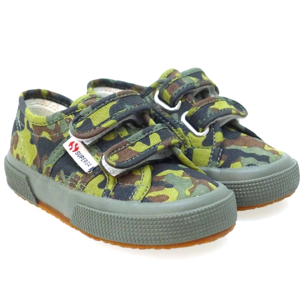 Zapatilla Lona Camuflaje Velcro Superga 2750covj