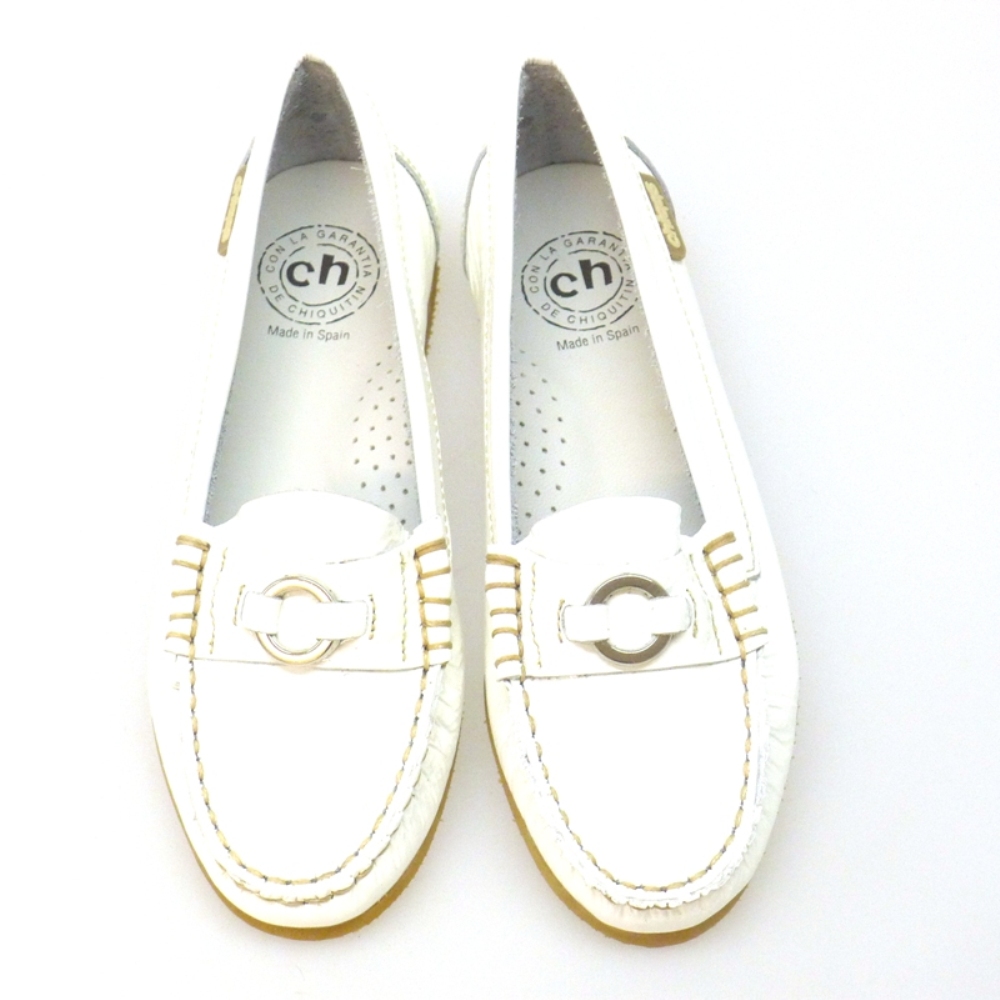 Mocasin piel charol color blanco transpirable | Chiquitin foto 2
