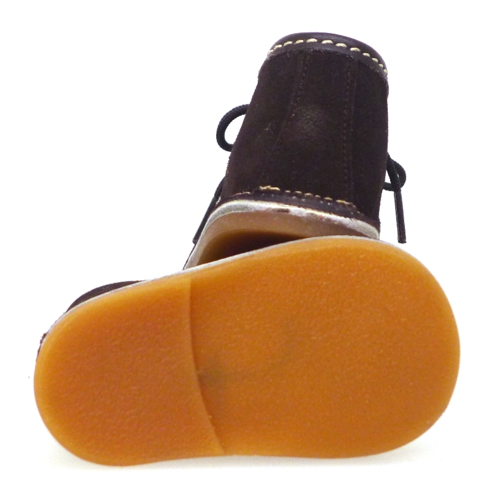 Bota Cordón Para Bebe En Ante Marron foto 4