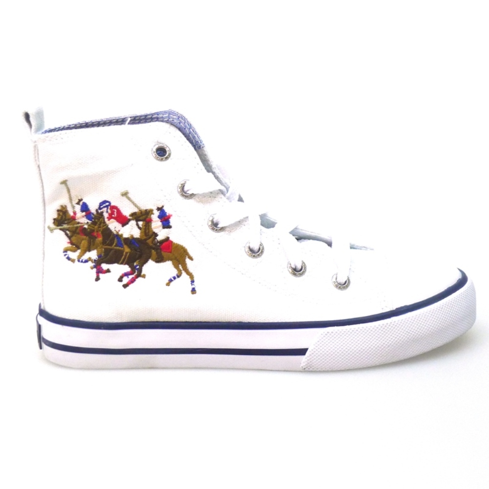 Bota Lona Cordon Raplh Lauren Rugby Blanco foto 3