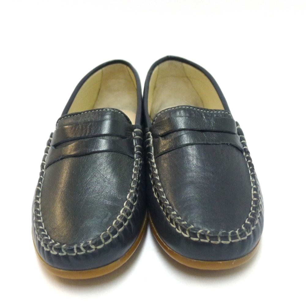 Mocasín piel con antifaz piel napa azul marino | Oca Loca foto 2