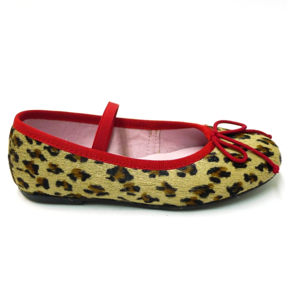Bailarinas Leopardo Con Vivo En Rojo Y Elástico foto 3