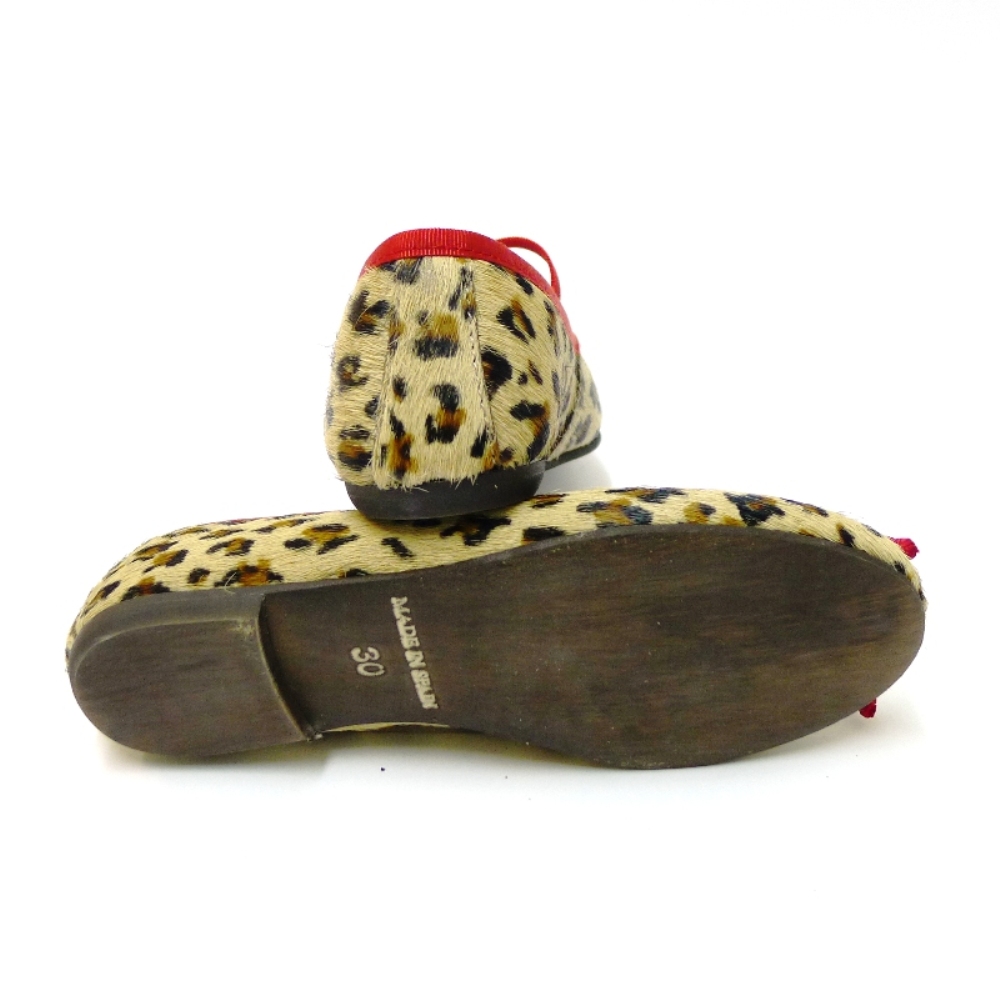 Bailarinas Leopardo Con Vivo En Rojo Y Elástico foto 4