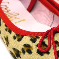 Bailarinas Leopardo Con Vivo En Rojo Y Elástico foto 5