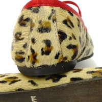 Bailarinas Leopardo Con Vivo En Rojo Y Elástico foto 6