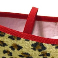 Bailarinas Leopardo Con Vivo En Rojo Y Elástico foto 7
