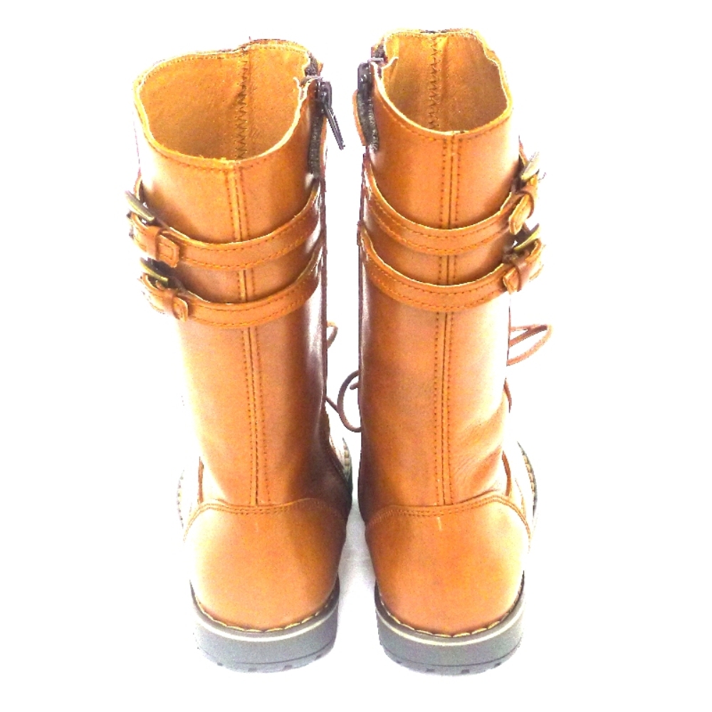 Bota Caña Alta Piel Cuero Para Niña Clarys 8724 foto 4
