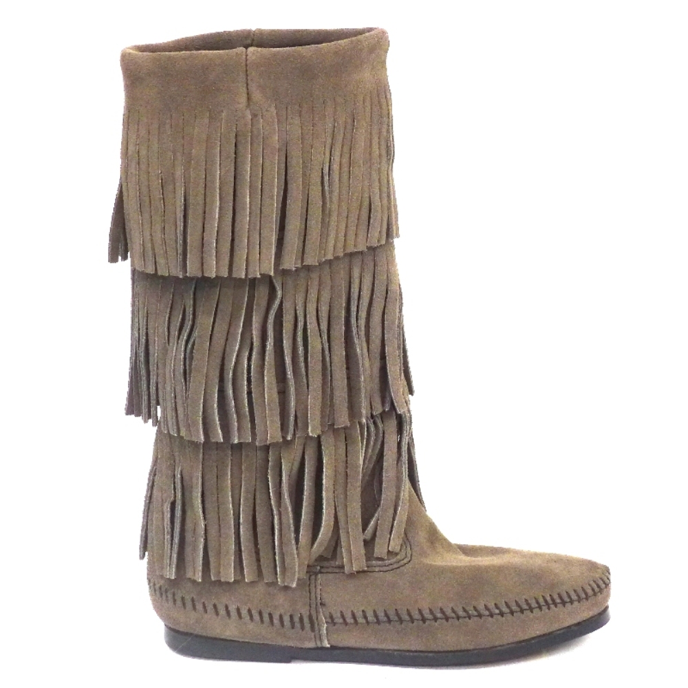 Botas altas flecos mujer Clearance