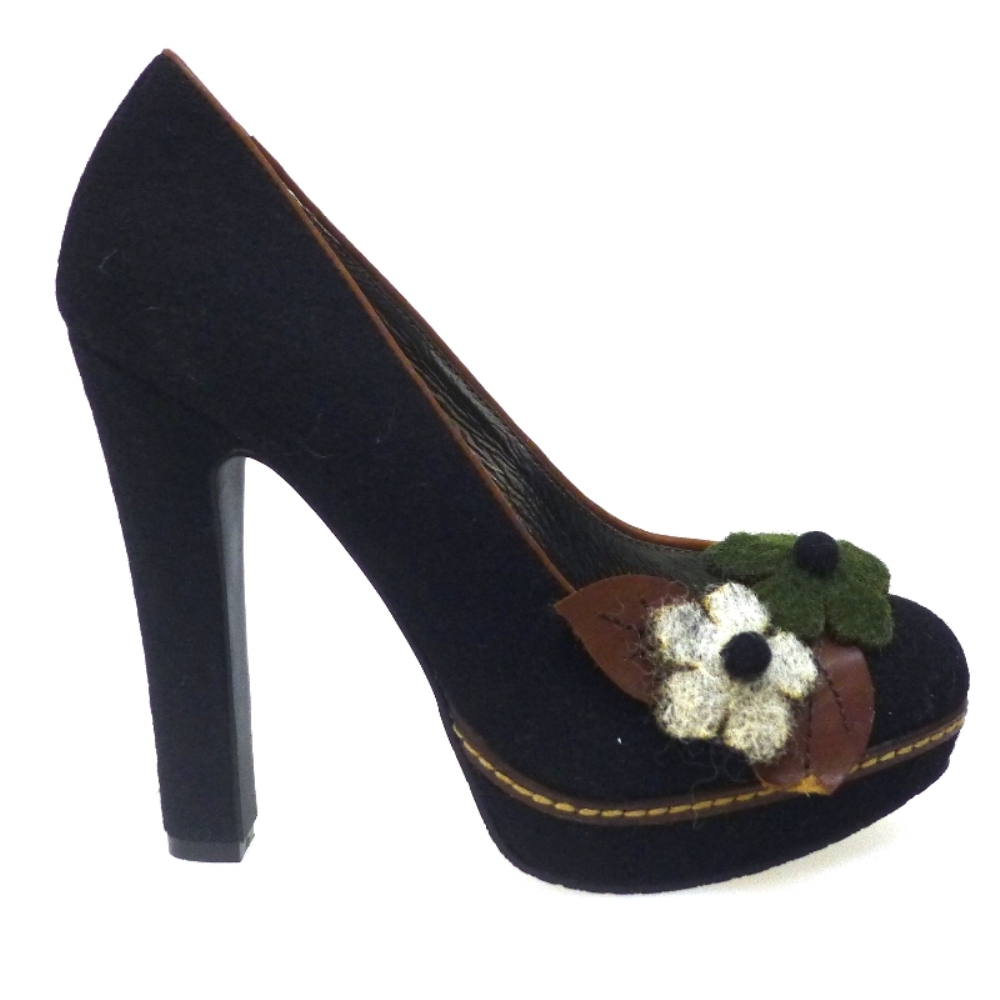 Zapato Salon Con Plataforma Cafenoir Hb901 foto 3