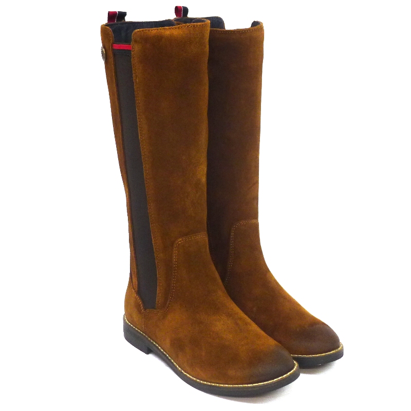 Bota Caña Alta Ante Cuero Tommy Hilfiger Meiz4a