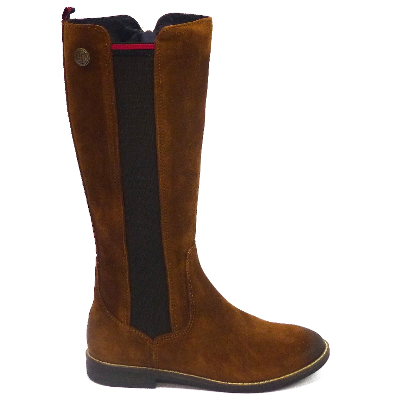 Bota Caña Alta Ante Cuero Tommy Hilfiger Meiz4a