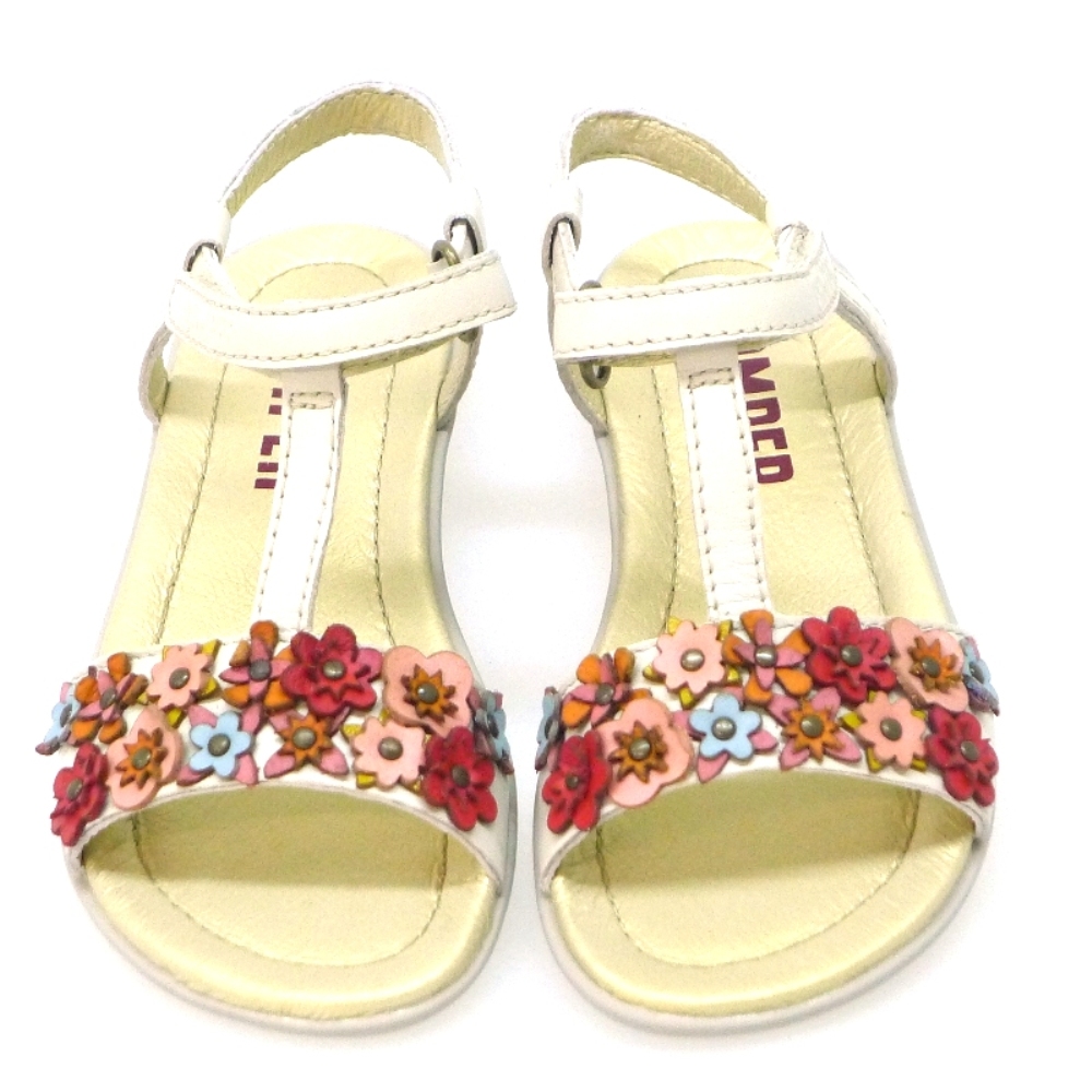 Sandalia Niña Velcro con florecitas de colores Camper 80378 foto 2