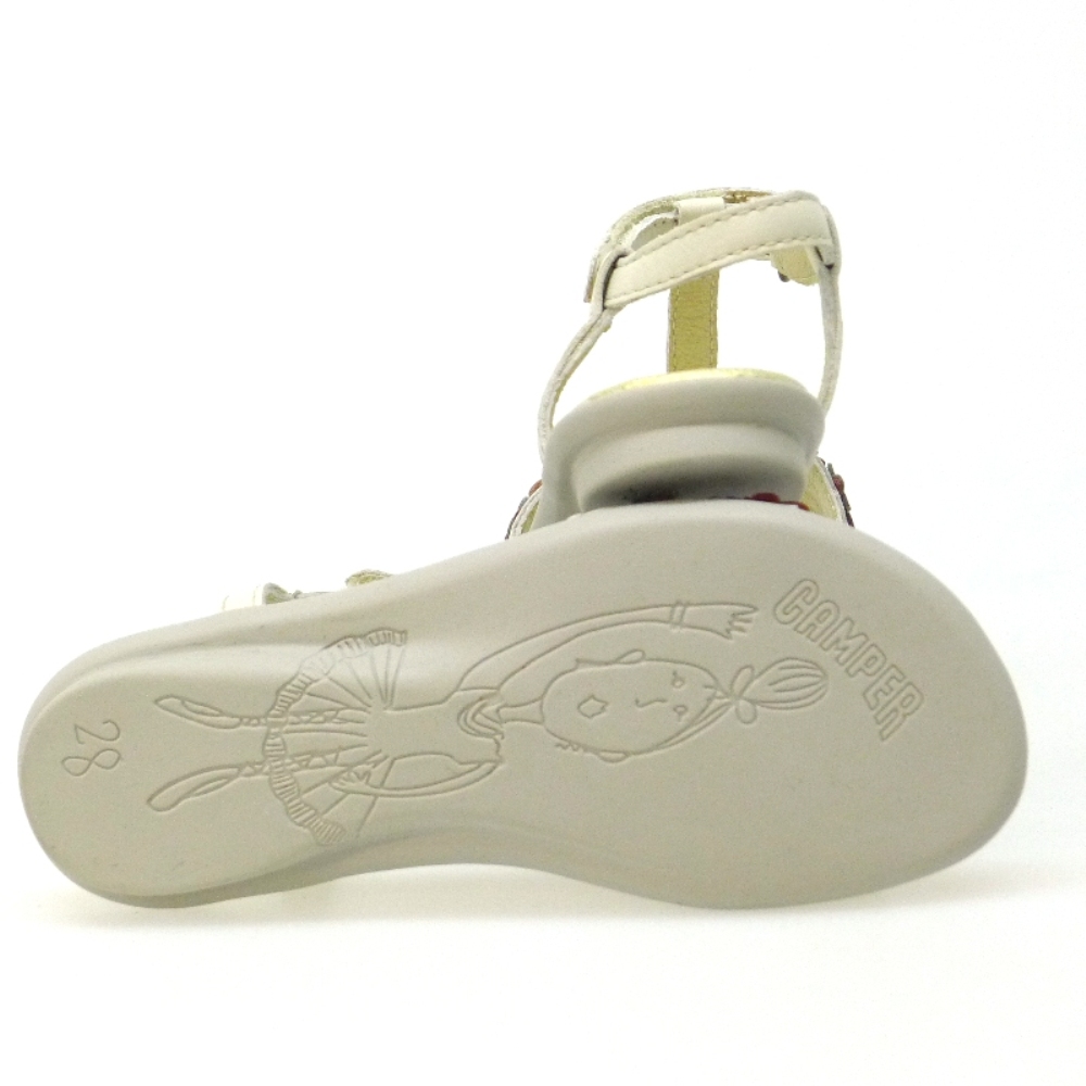 Sandalia Niña Velcro con florecitas de colores Camper 80378 foto 4