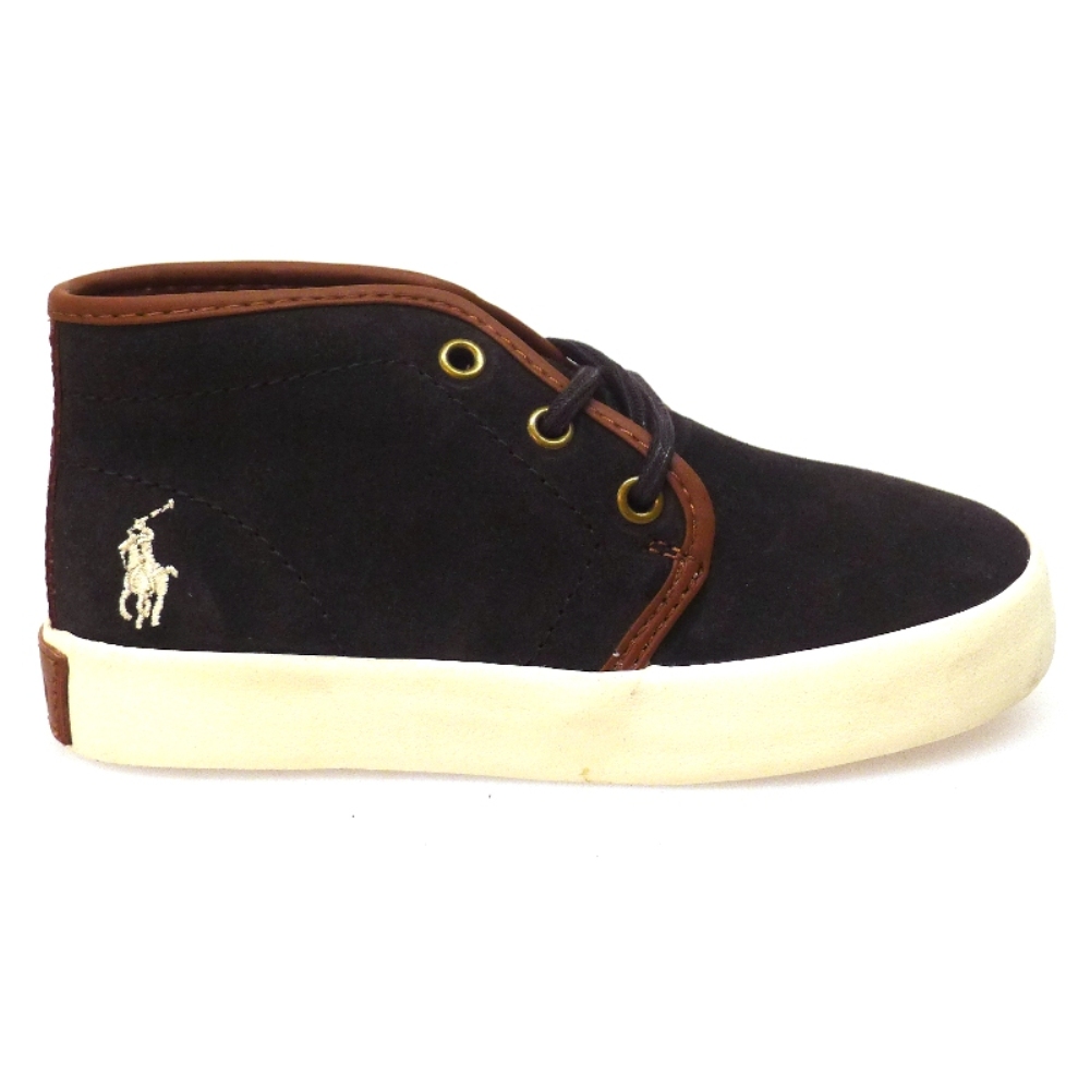 Bota Deportiva Cordon Nobuck Azul Ralph Lauren Ethan Mid foto 3