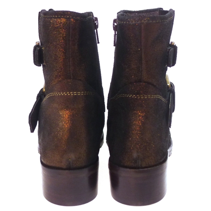 Botin Motero Metalizado Bronce Lola Cruz 614t36kw foto 4