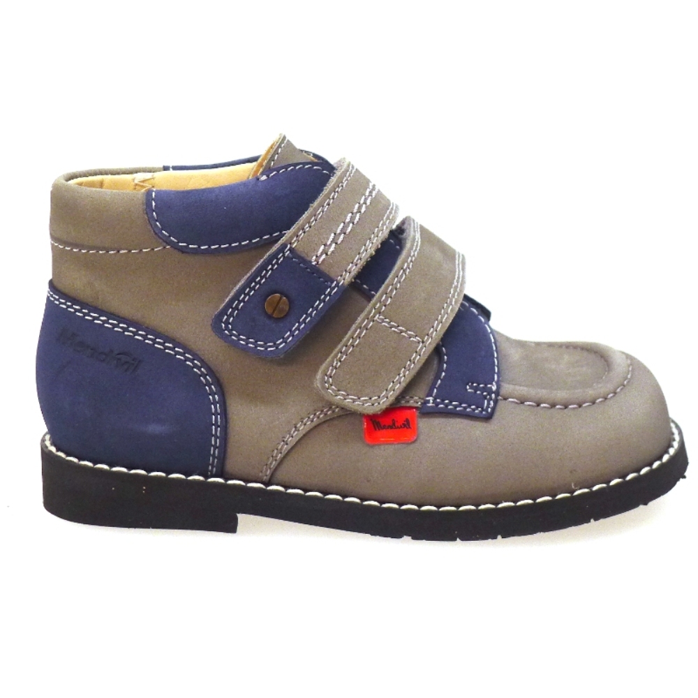 Bota Ortopedica Velcro Para Plantillas Mendivil 71328 Gris/azul foto 3