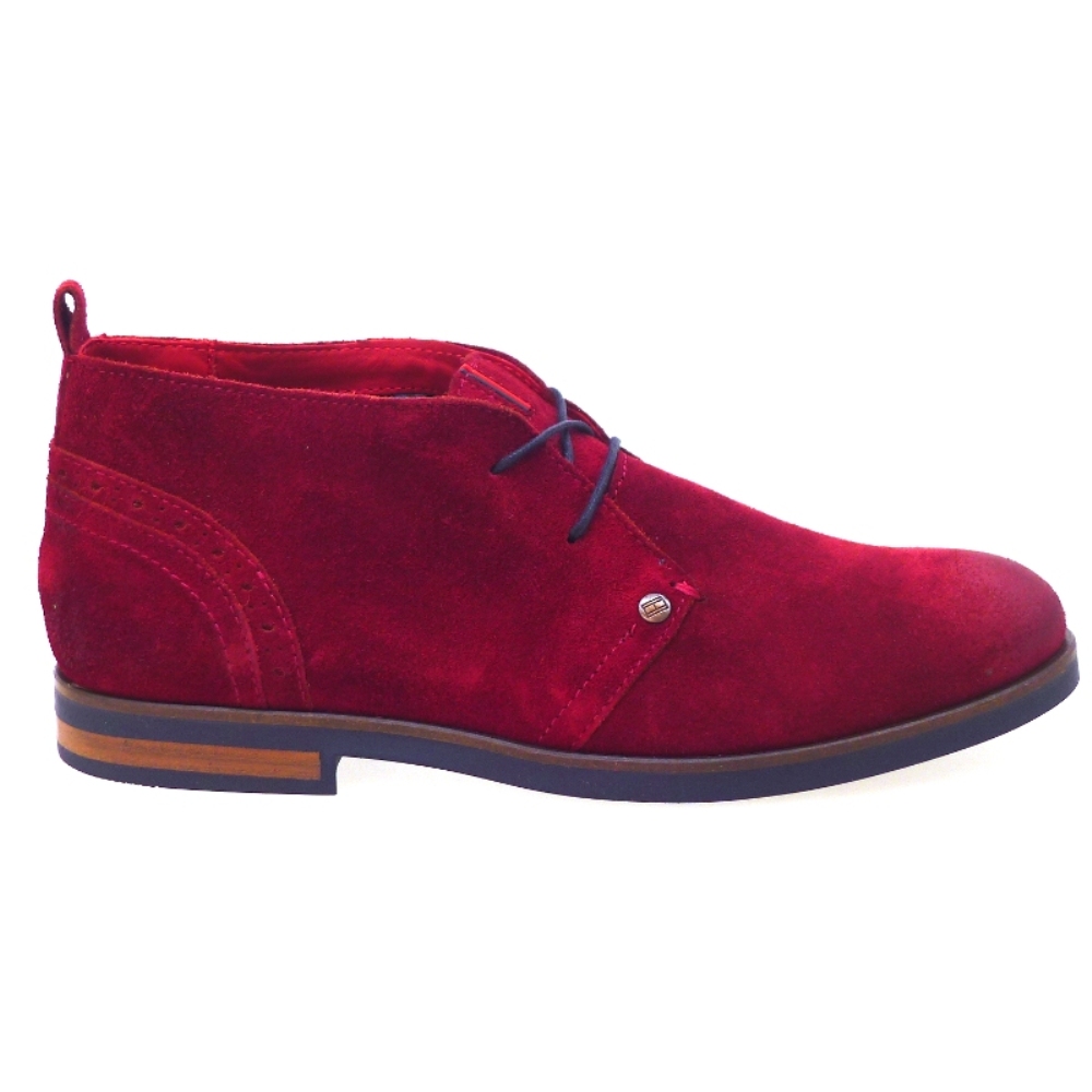 Botín caballero nobuck rojo Tommy Hilfiger Bryan 2B  foto 3