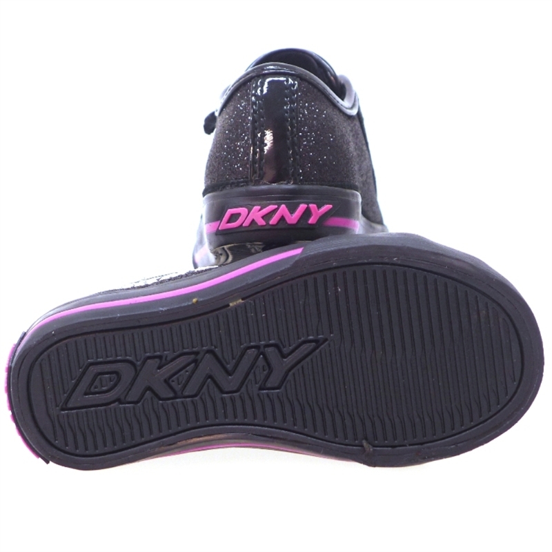 Zapato Deportivo Velcros Charol Negro Dkny Linden Sparkle foto 4