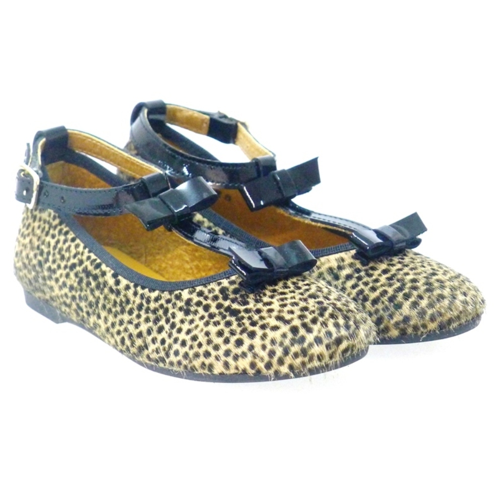 Merceditas niña tipo T pony leopardo Clarys 5589