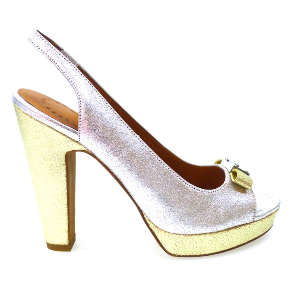 Outlet Peep-toe destalonado tacón y plataforma Marc Jacobs  foto 3