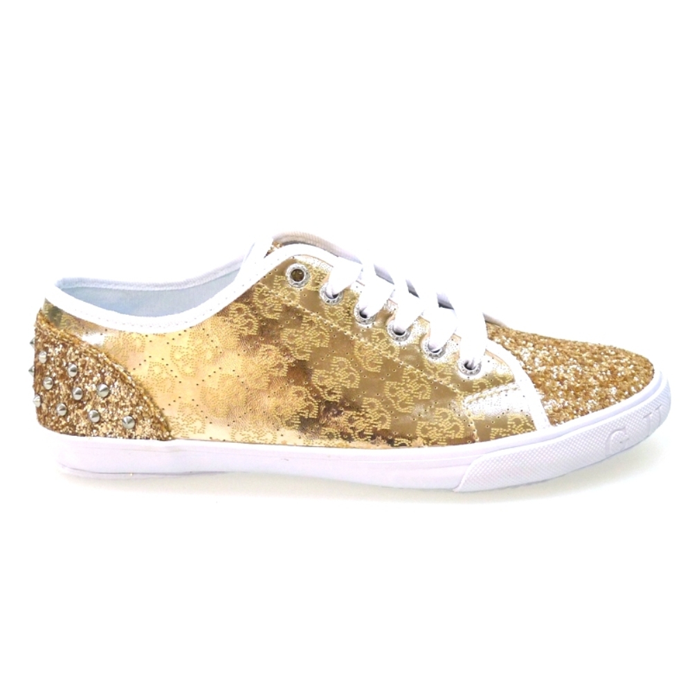 Zapatillas metalizadas con purpurina pala y talón | Guess foto 3