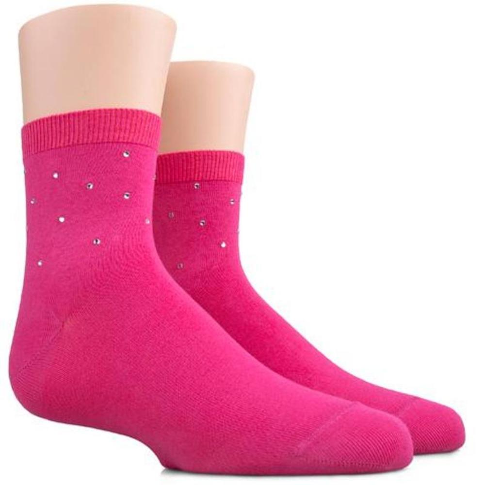 Calcetin Corto Algodon Con Strass Fuxia Dore Dore 259683