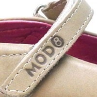 Merceditas niña velcro piel arena Mod'8 Flam Rose foto 7