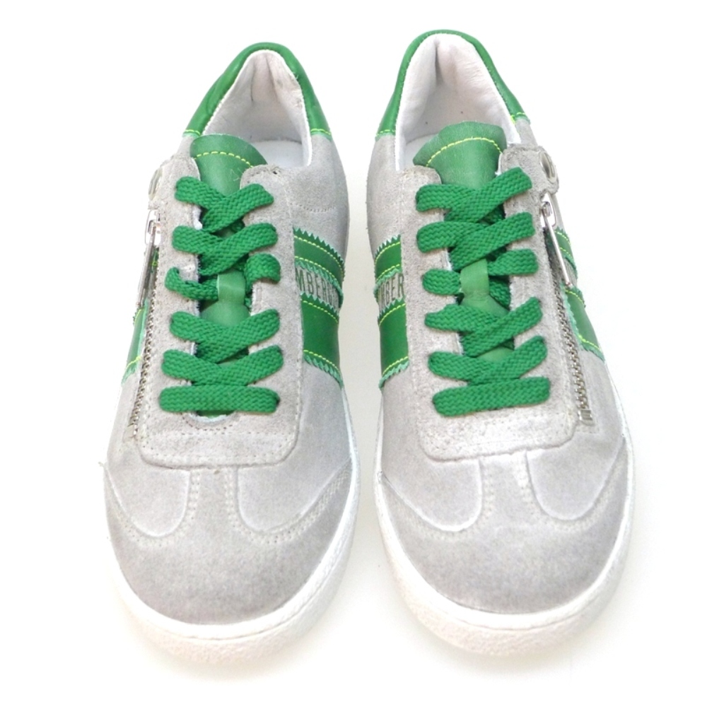 Zapato Deportivo Cremallera Gris Y Verde Bikkembergs Bkj102861 foto 2