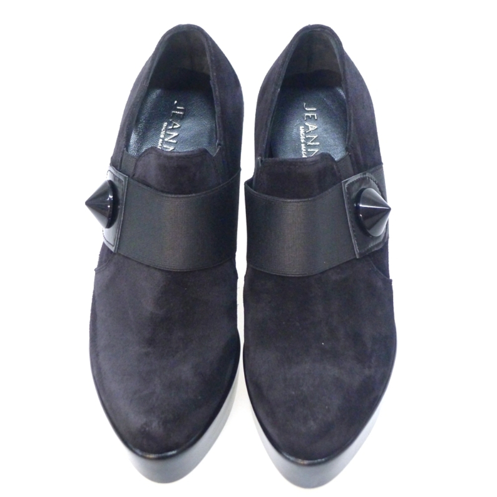 Zapato abotinado negro cuña y plataforma Jeannot 77374 foto 2