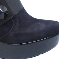 Zapato abotinado negro cuña y plataforma Jeannot 77374 foto 7