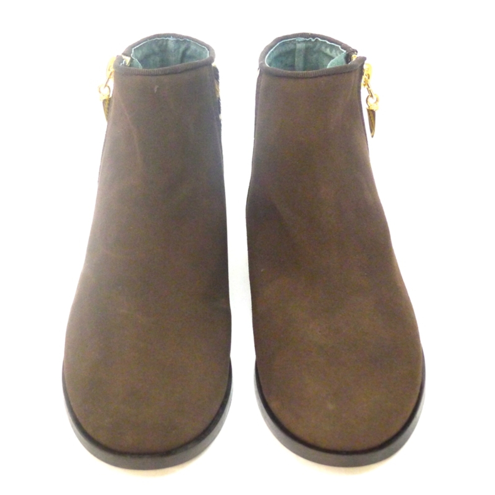 Botin Campero Cremallera Marron Pony foto 2