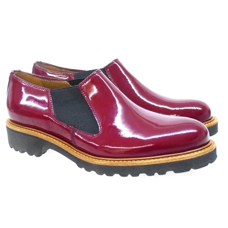 A merced de erótico plan de estudios Zapato blucher mujer elástico Pertini 9827 Charol Rojo Outlet