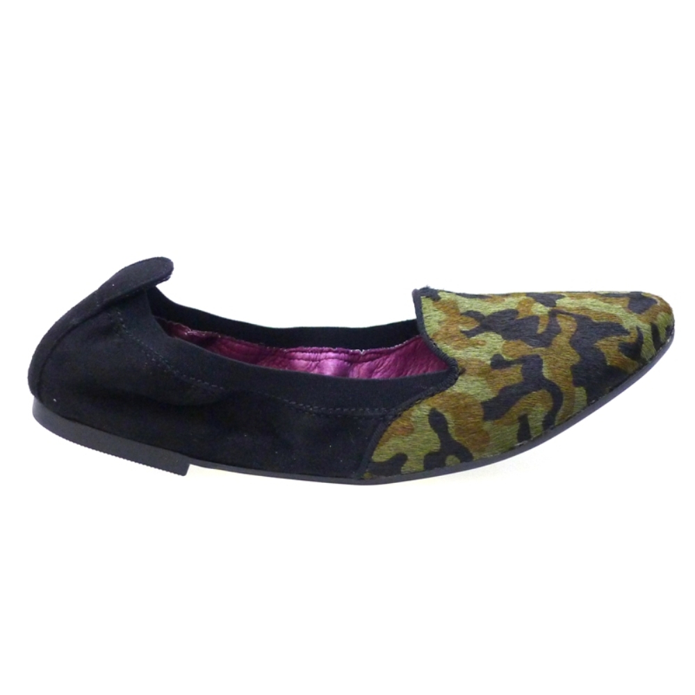 Slipper Mujer Cafenoir Da824 Verde Camuflaje foto 3