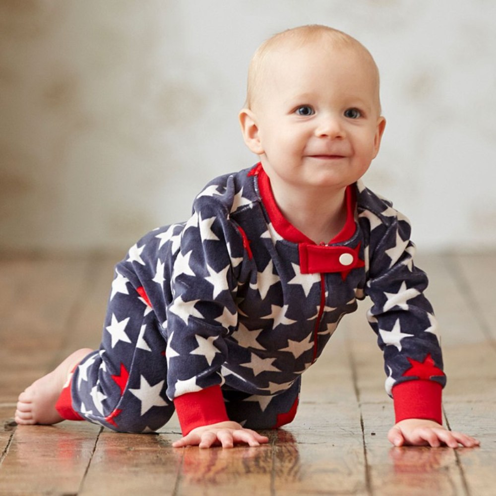 Pijama Mono Hatley Dr3star012 Azul/rojo foto 2