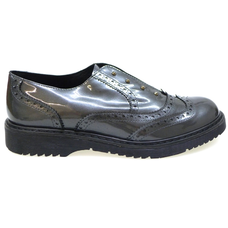 Zapato blucher niña en charol metalizado Clarys en Carrilé foto 3