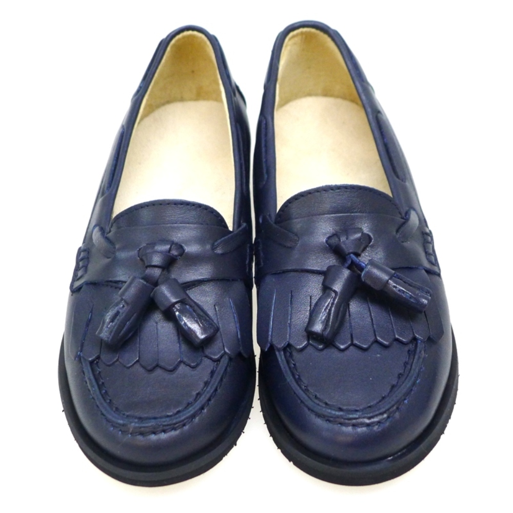 Mocasin Con Borlas Colegio Azul Marino foto 2