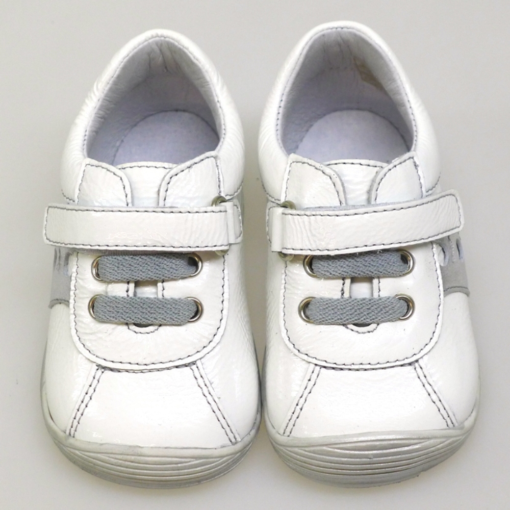 Zapato deportivo para bebé primeros pasos Blanco/Plata foto 2