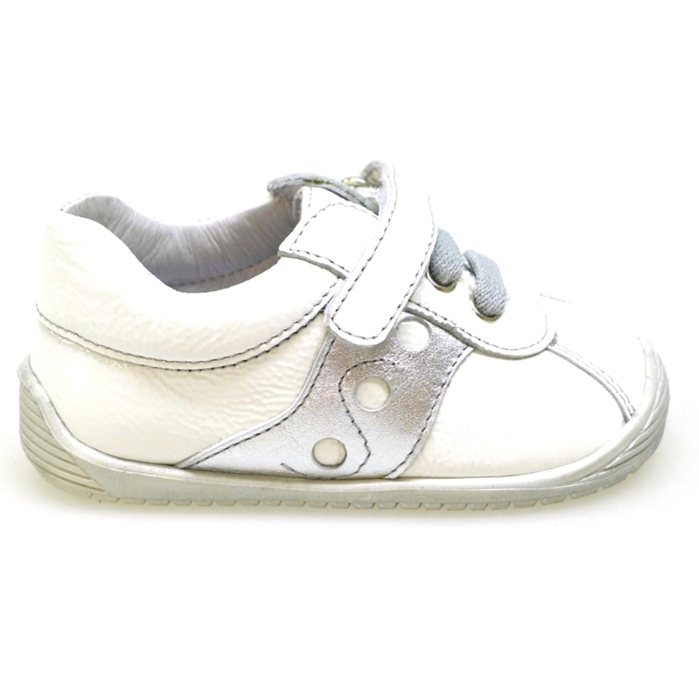 Zapato deportivo para bebé primeros pasos Blanco/Plata foto 7
