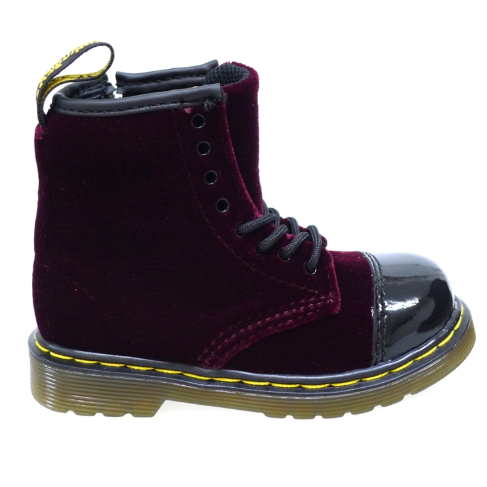 Bota Niña Dr. Martens Bunny Kids Negro-burdeos