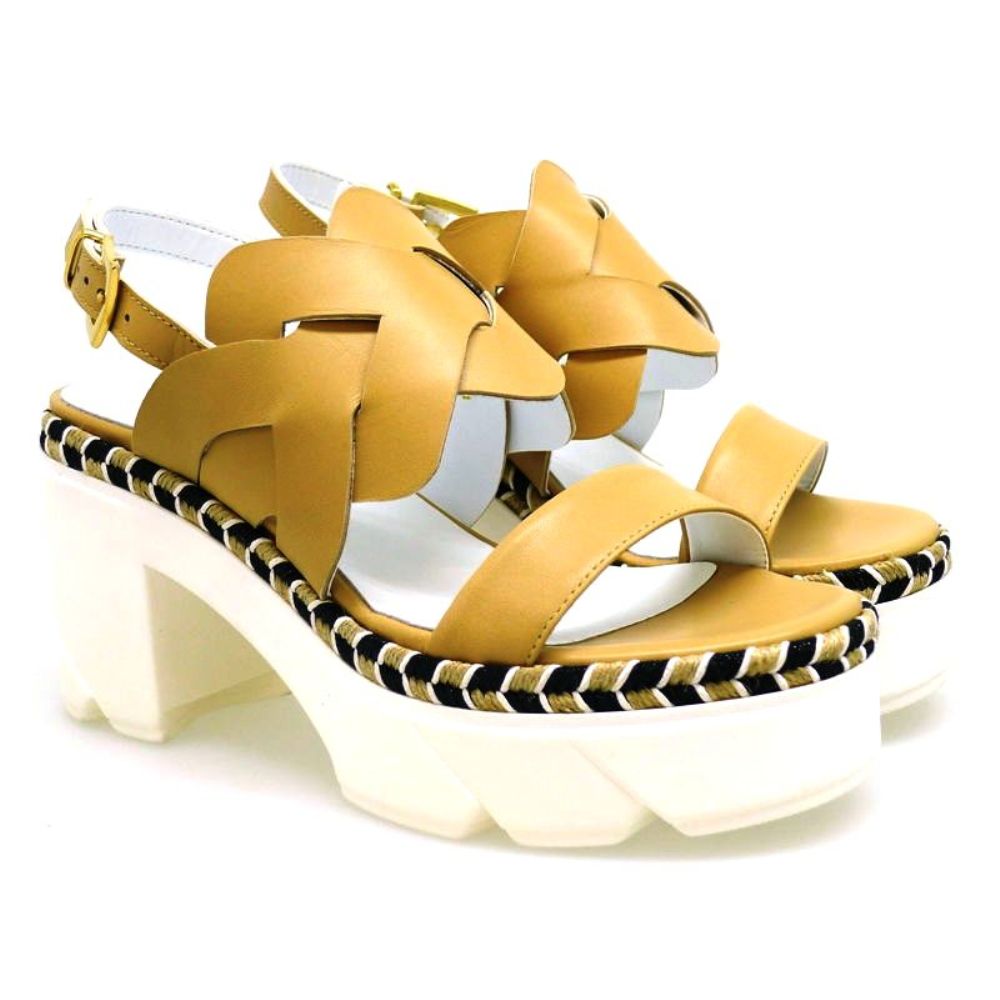 Sandalia con plataforma track Jeannot 30191SCP50 Beig