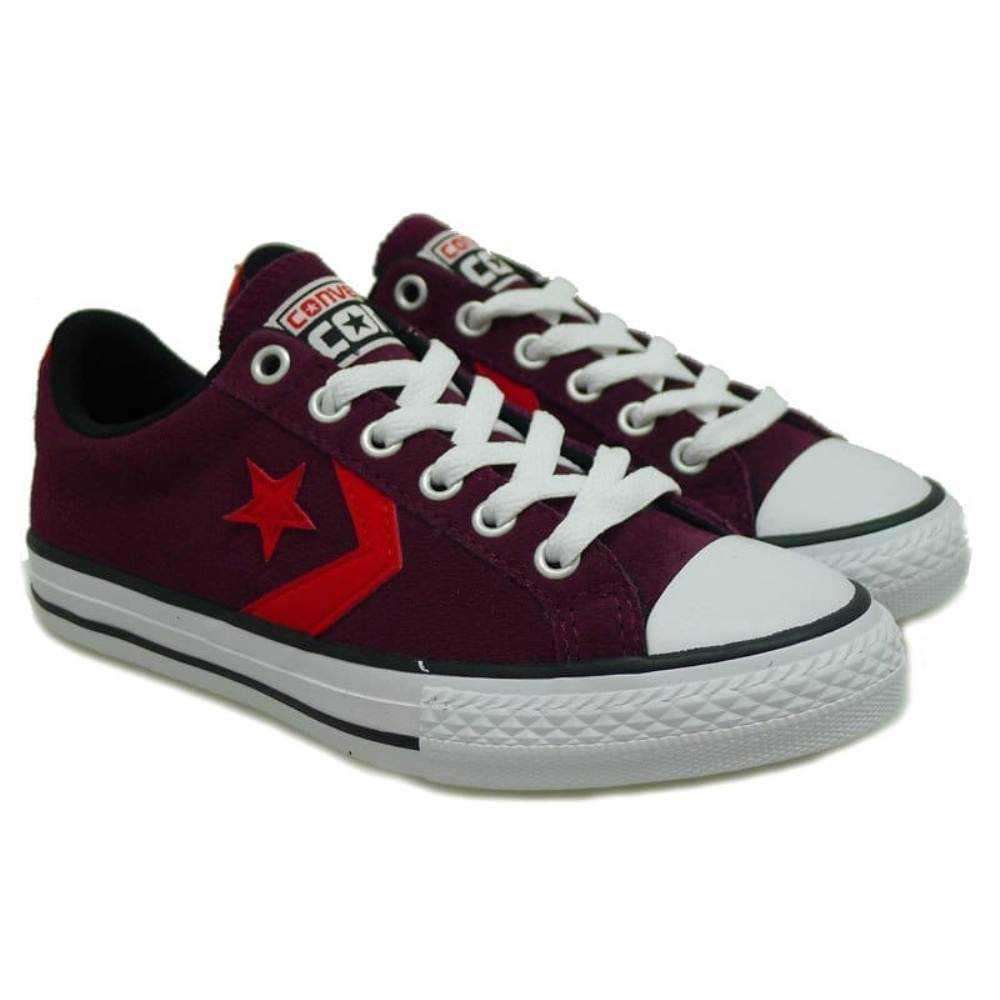 Sneakers de piel cordón niño Converse Cstar Player 601 Rojo