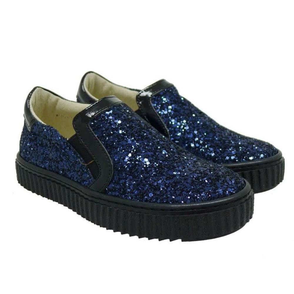 Slip-on de chica con glitter Eb 1122 Azul