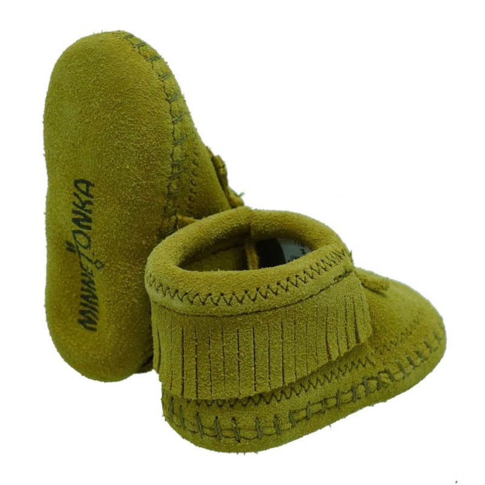 Botita peuque con flecos Minnetonka Riley Bootie Taupe