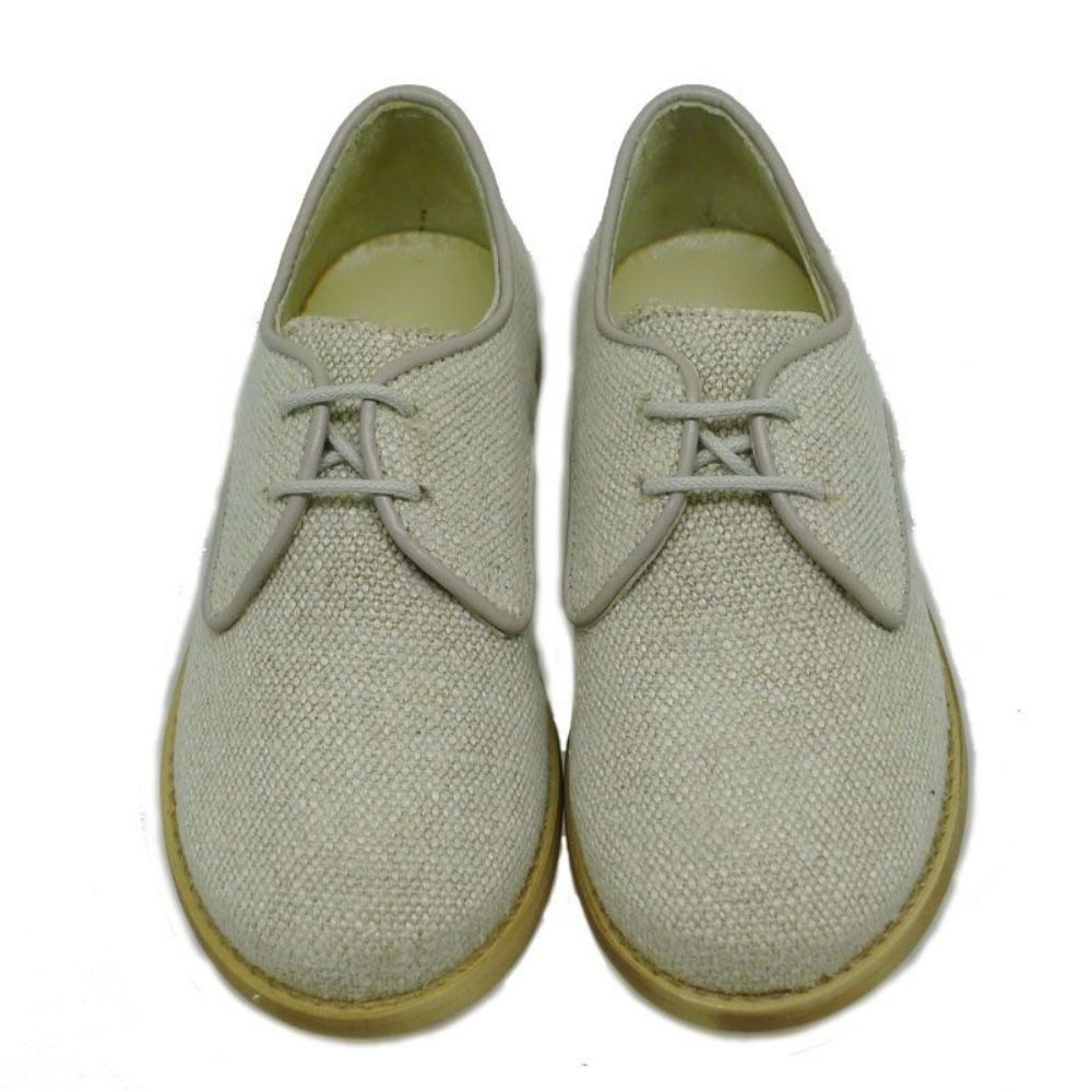 Blucher de lino niño para vestir Oca Loca 6094-10 Beig foto 2