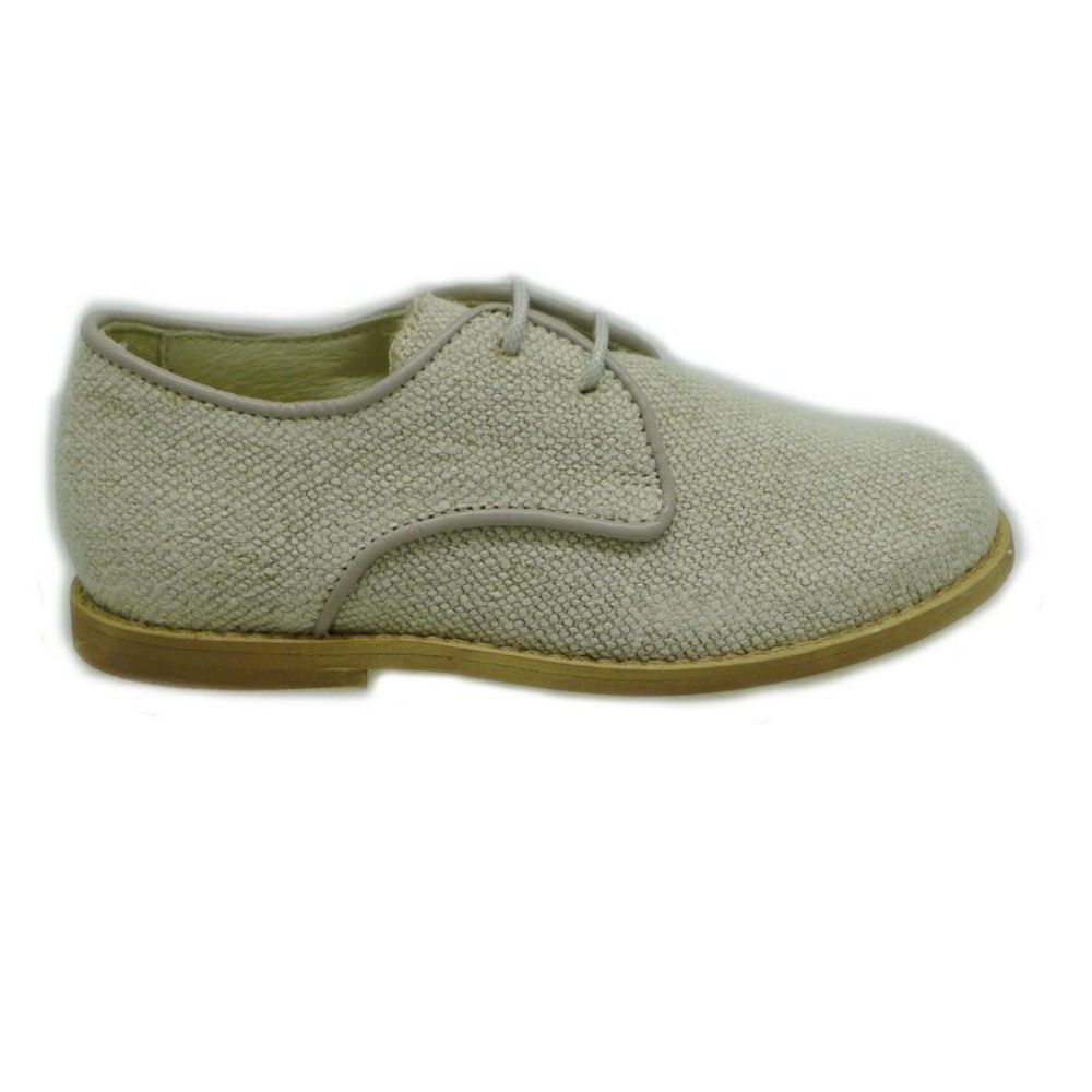 Blucher de lino niño para vestir Oca Loca 6094-10 Beig foto 3