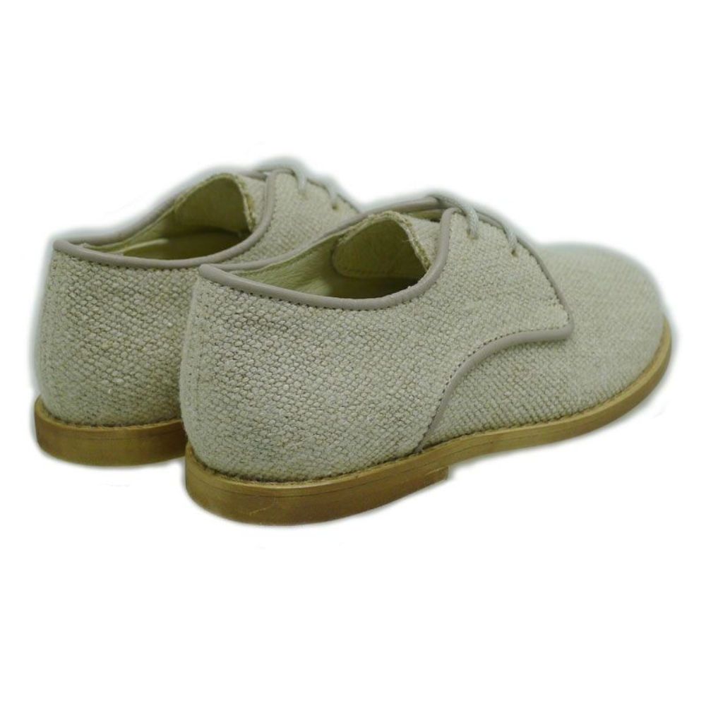 Blucher de lino niño para vestir Oca Loca 6094-10 Beig foto 4