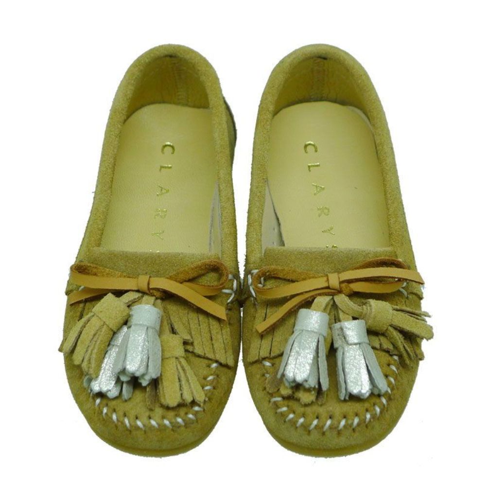 Mocasín niña con borlas ante arena Clarys N20168 foto 2